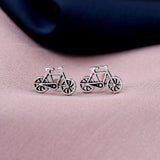 Bicycle Design 925 Sterling Silver Studs