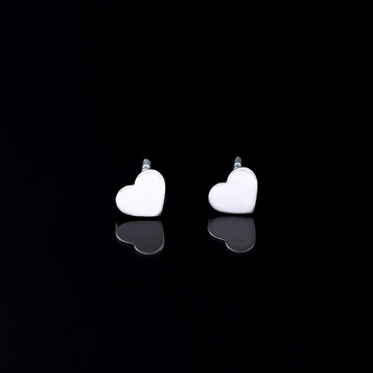 Heart Shape 925 Sterling Silver Studs