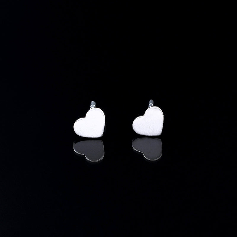 Heart Shape 925 Sterling Silver Studs