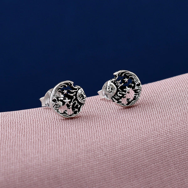 Sun Filigree 925 Sterling Silver Studs