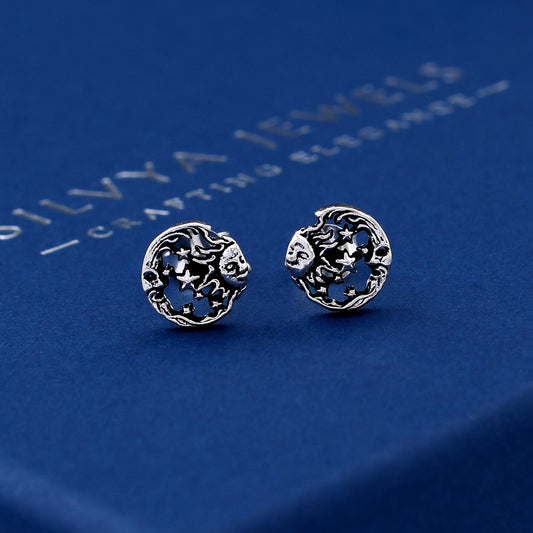 Sun Filigree 925 Sterling Silver Studs