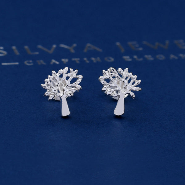 Tree Design 925 Sterling Silver Studs