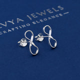 Infinity Shape 925 Sterling Silver Studs