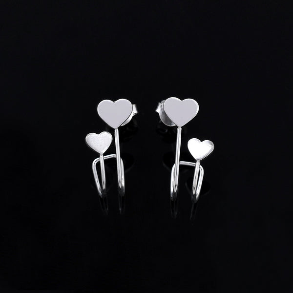 Heart Design 925 Sterling Silver Earring