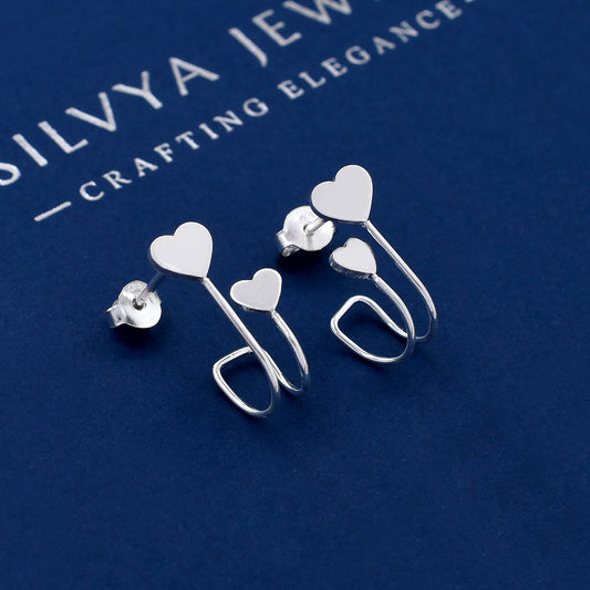 Heart Design 925 Sterling Silver Earring