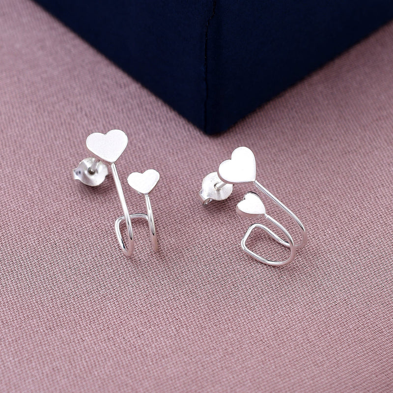 Heart Design 925 Sterling Silver Earring