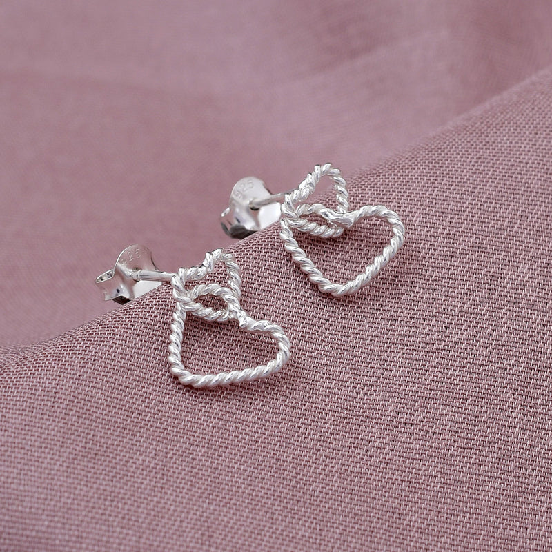 Heart Design 925 Sterling Silver Earring