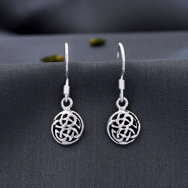 Celtic Drop 925 Sterling Silver Earring