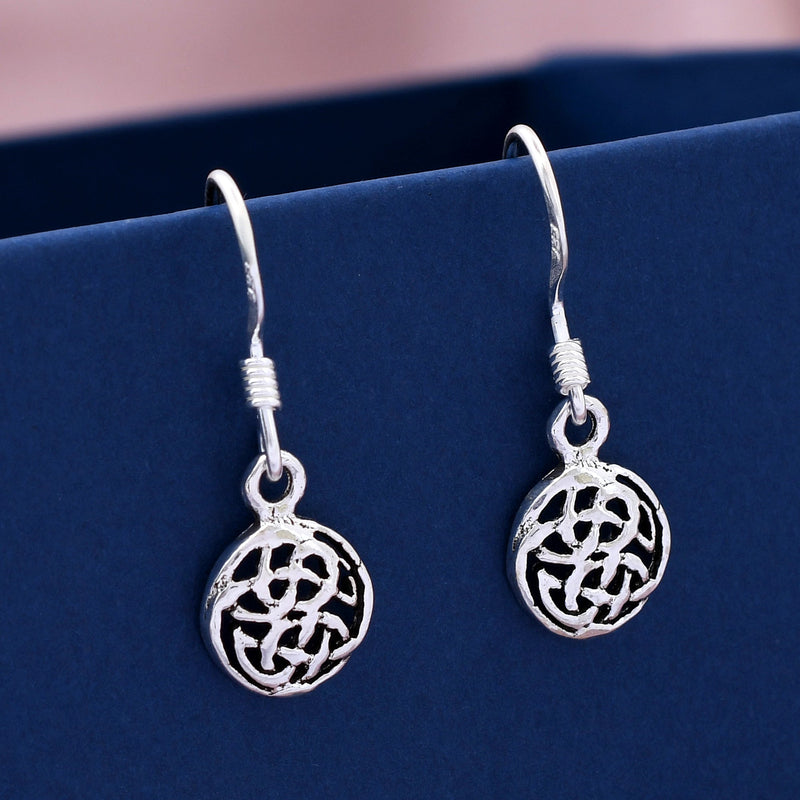 Celtic Drop 925 Sterling Silver Earring