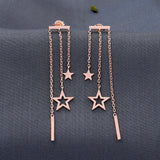 Two Star Design 925 Sterling Silver Earring