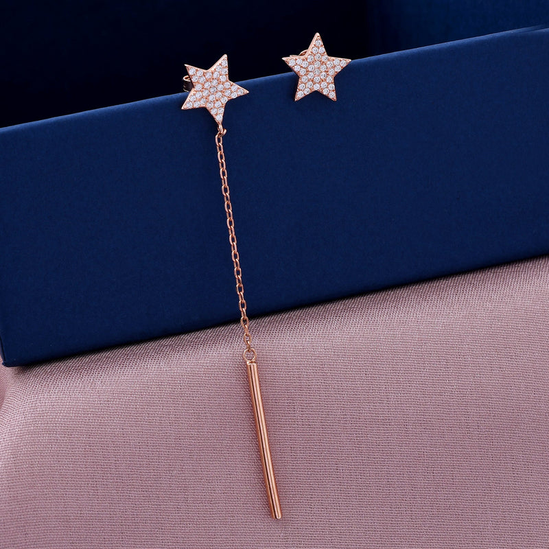 Star Design 925 Sterling Silver Earring