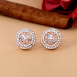 Dazzling Circular Diamond Stud Earrings