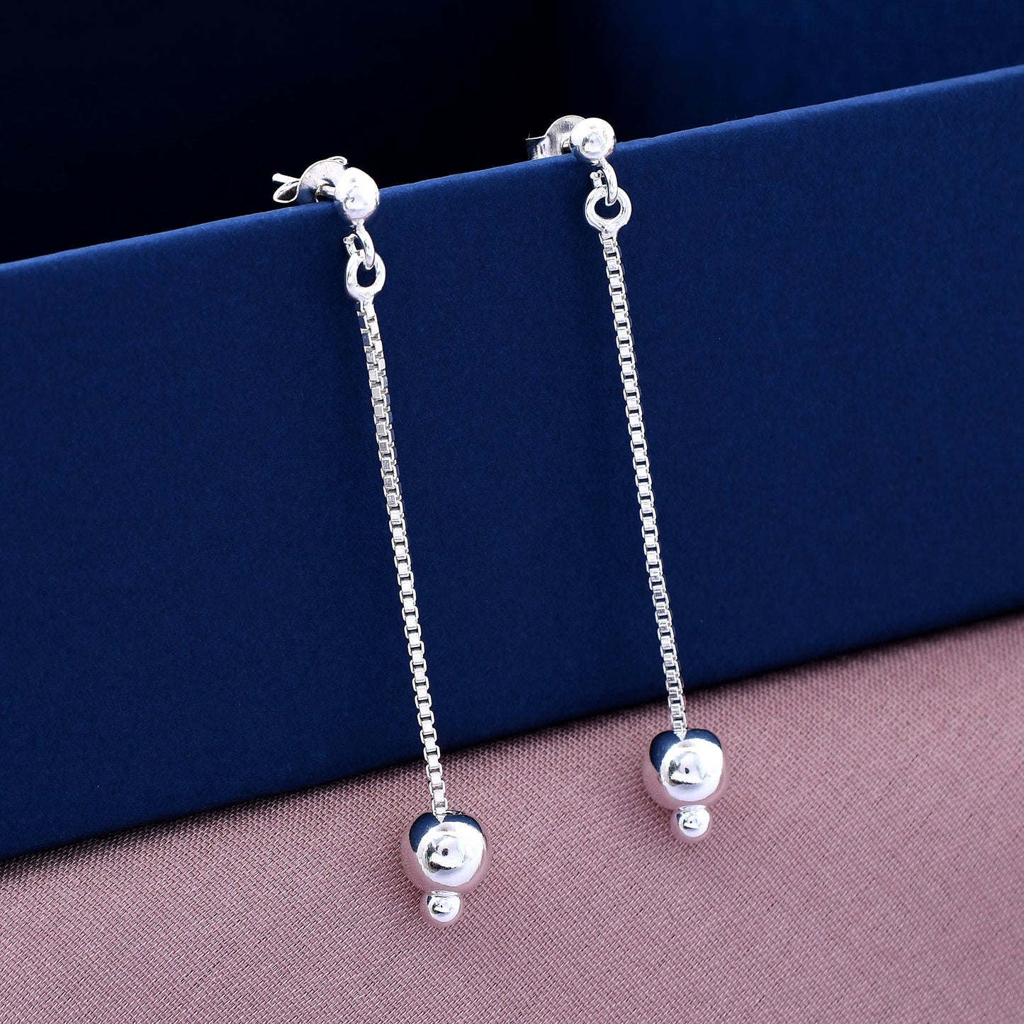 Chain Ball Design 925 Sterling Silver Earring