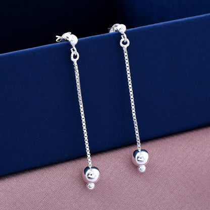 Chain Ball Design 925 Sterling Silver Earring