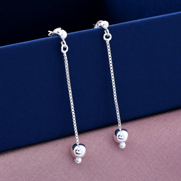 Chain Ball Design 925 Sterling Silver Earring