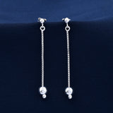 Chain Ball Design 925 Sterling Silver Earring