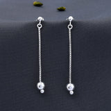 Chain Ball Design 925 Sterling Silver Earring