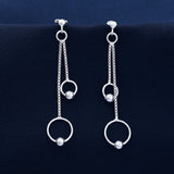 Circle Chain Design 925 Sterling Silver Earring