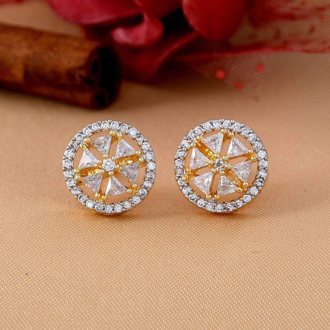 Delicate Flowers Diamond Studs