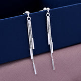 Long Clips Shape 925 Sterling Silver Earring