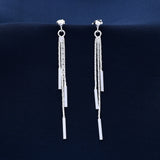 Long Clips Shape 925 Sterling Silver Earring