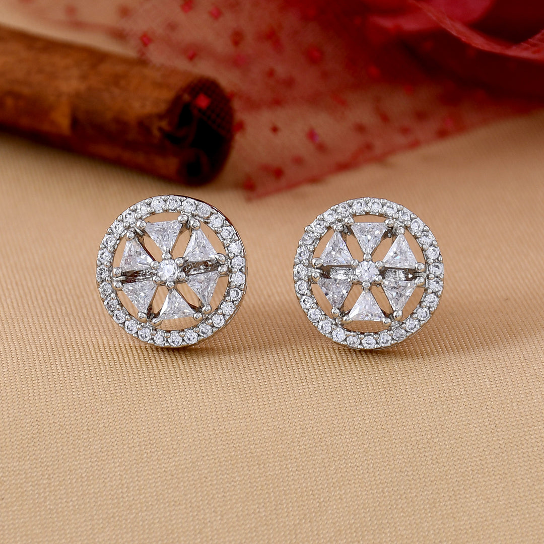 Delicate Flowers Diamond Studs