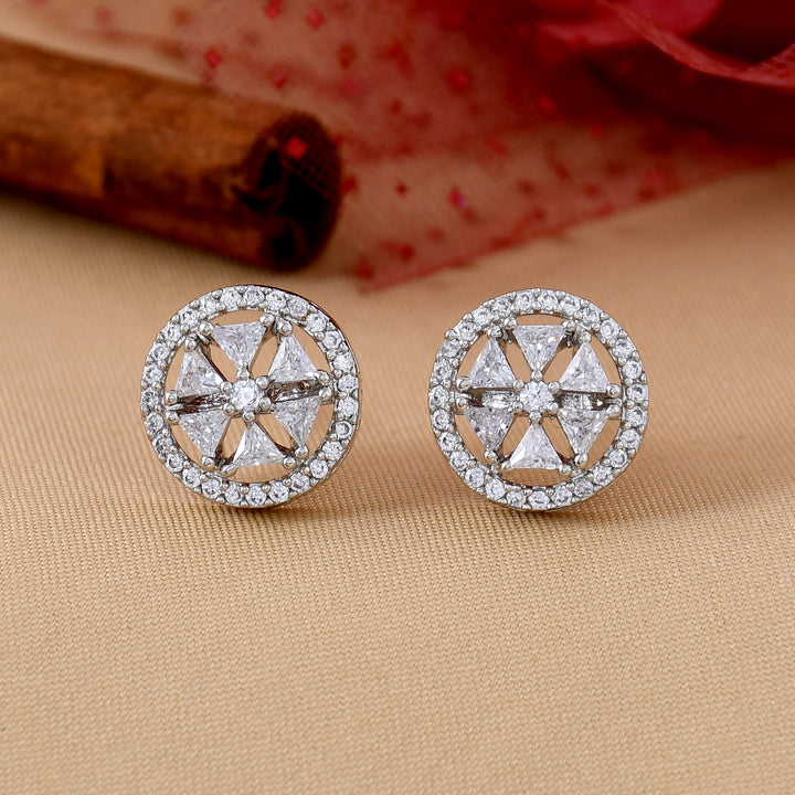 Delicate Flowers Diamond Studs