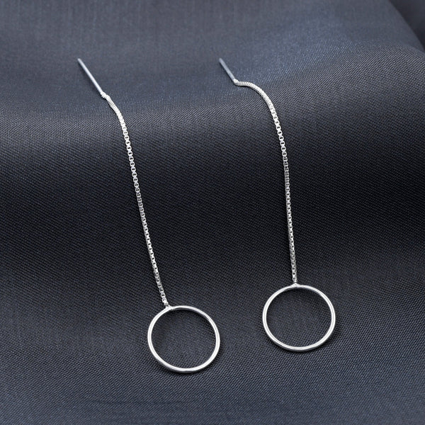 Circle Chain Design 925 Sterling Silver Earring