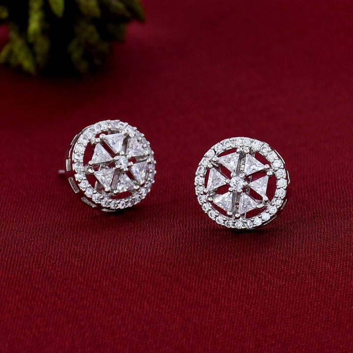 Delicate Flowers Diamond Studs