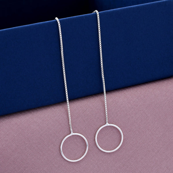 Circle Chain Design 925 Sterling Silver Earring