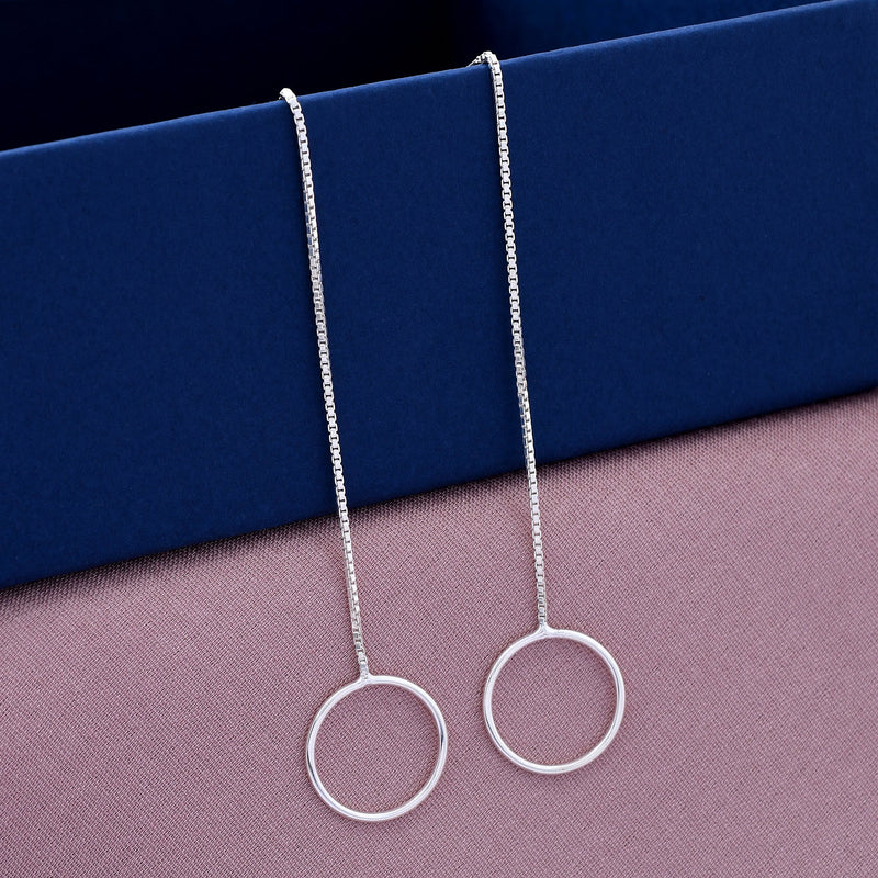 Circle Chain Design 925 Sterling Silver Earring