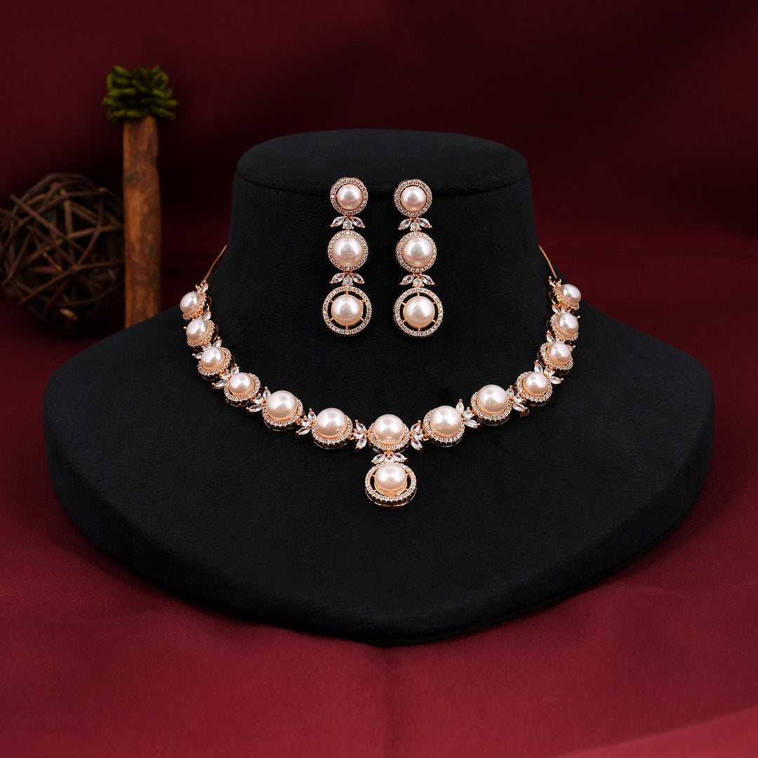 Diamond Necklace With Pearl