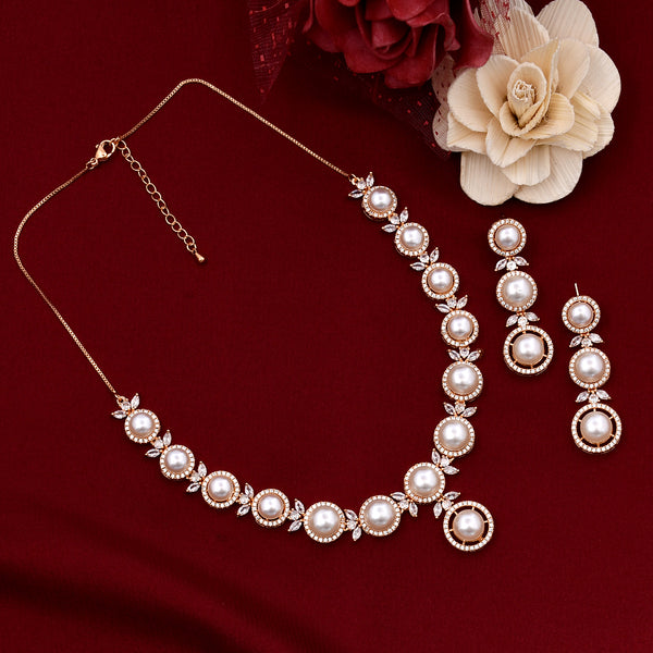 Diamond Necklace With Pearl