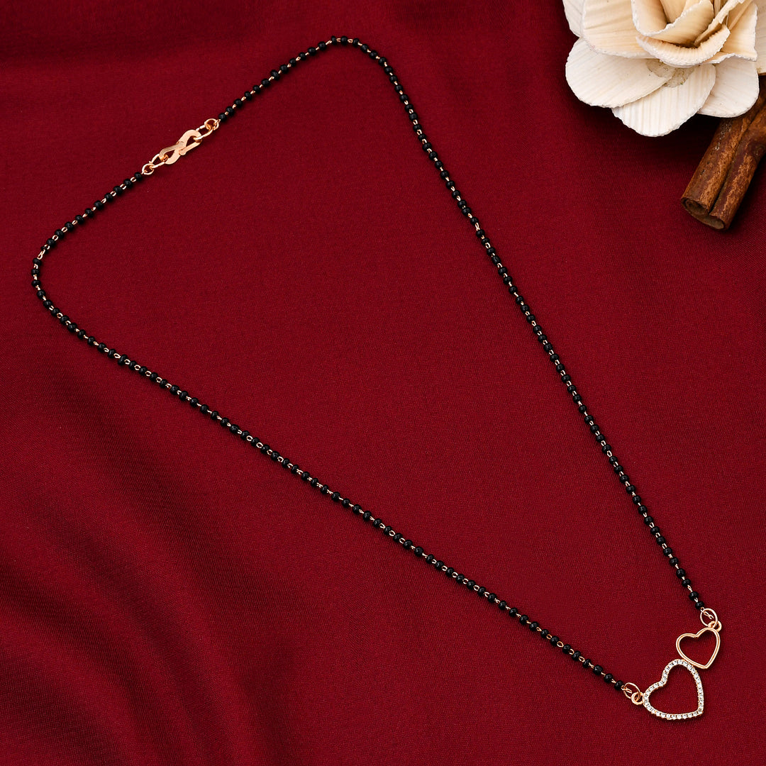 Heart Shape Diamond Mangalsutra