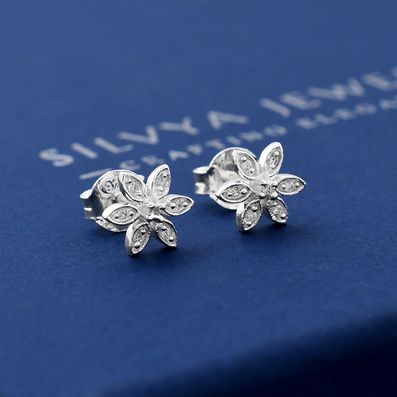 Flower 925 Sterling Silver Studs