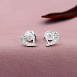 Heart Design 925 Sterling Silver Studs