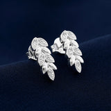 Leaf Design 925 Sterling Silver Studs