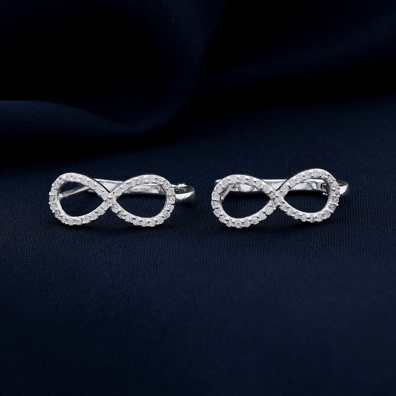 Infinity Shape 925 Sterling Silver Earring