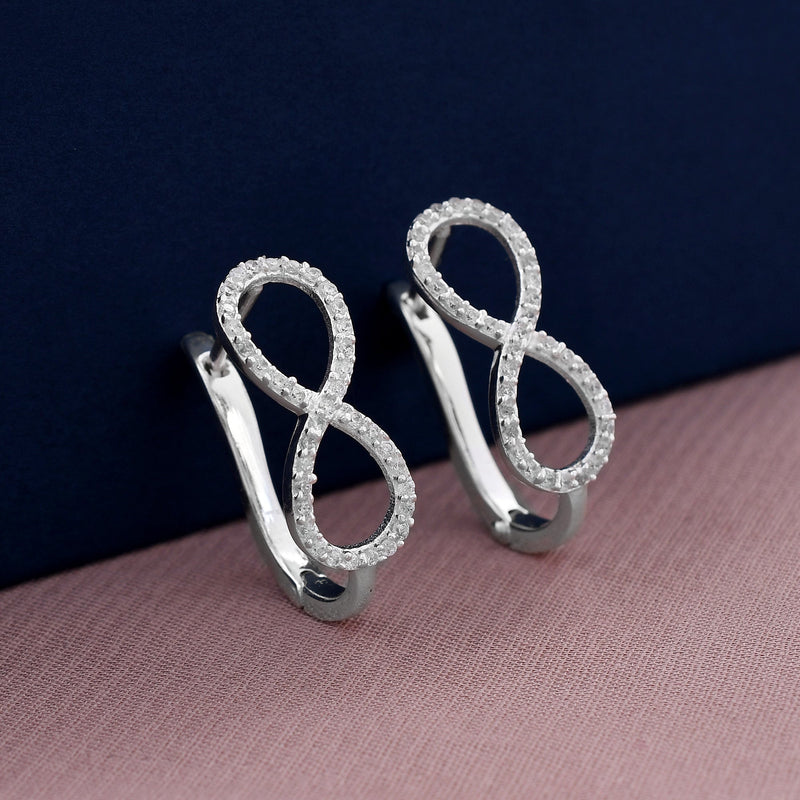 Infinity Shape 925 Sterling Silver Earring