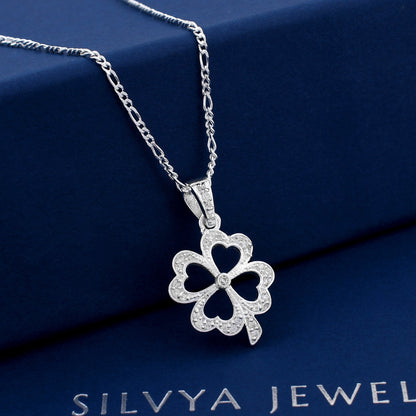 Elegant Flower Design 925 Sterling Silver Pendant