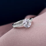 Exquisite Diamond 925 Sterling Silver Ring