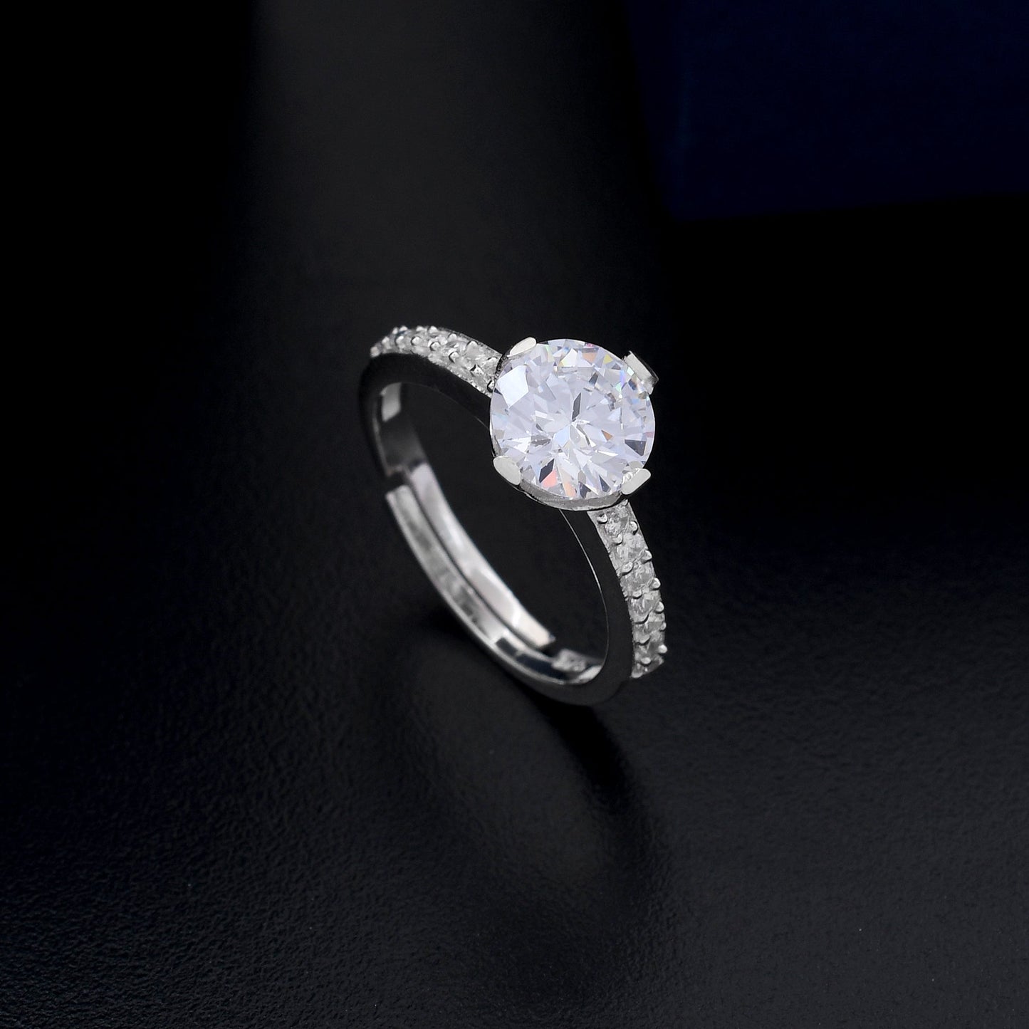 Exquisite Diamond 925 Sterling Silver Ring