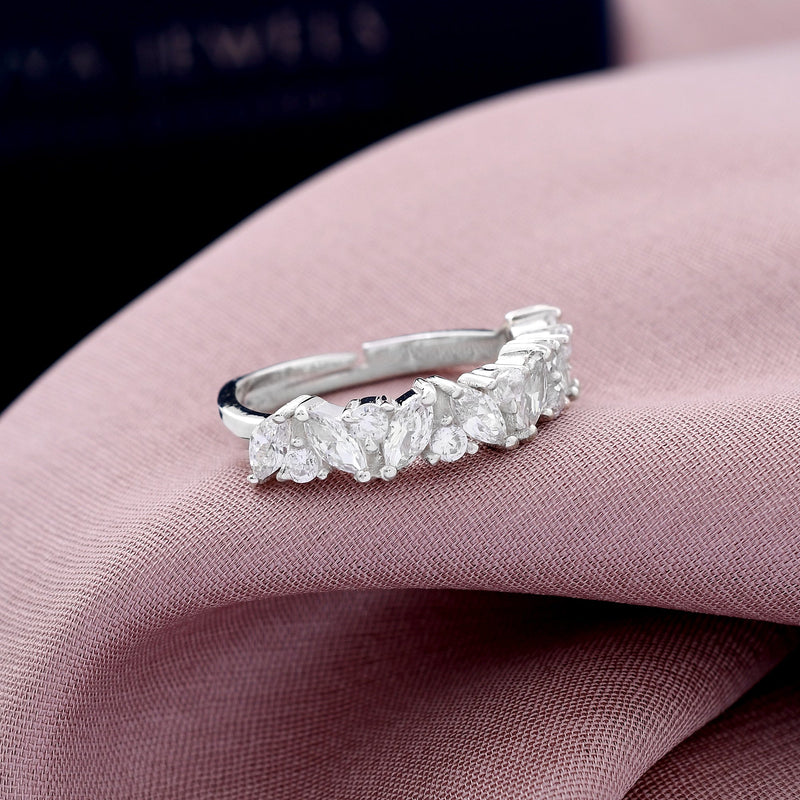 Classic Diamond 925 Sterling Silver Ring