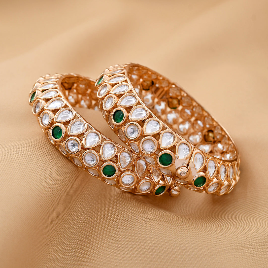 Uncut Cluster Polki Bangles
