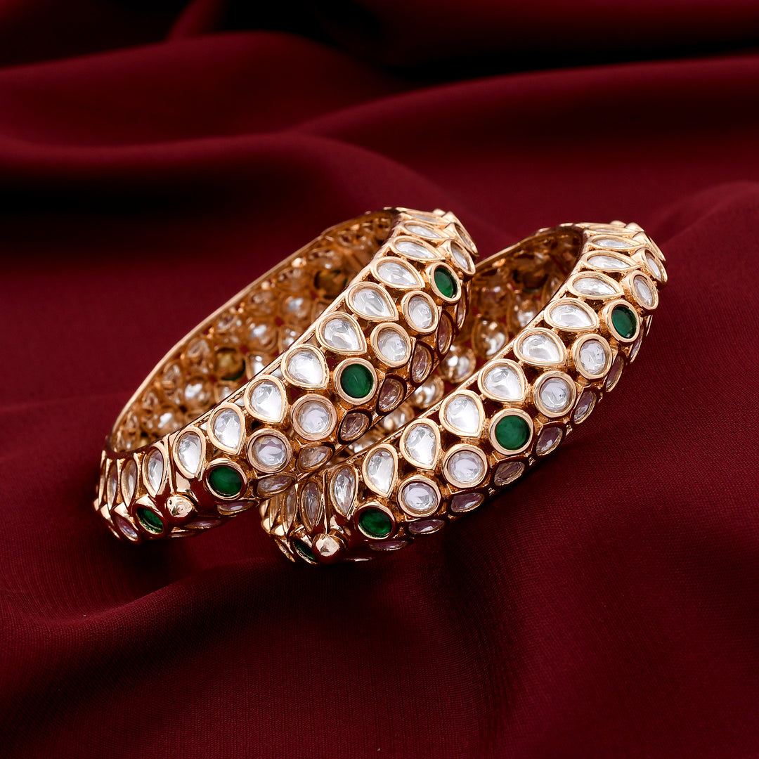 Uncut Cluster Polki Bangles