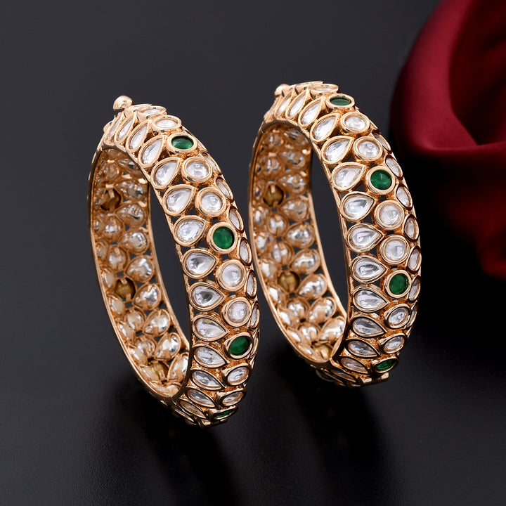 Uncut Cluster Polki Bangles