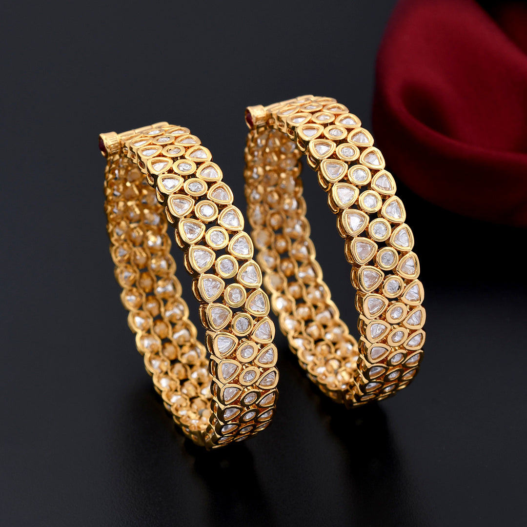 Uncut Kundan Polki Openable Bangle