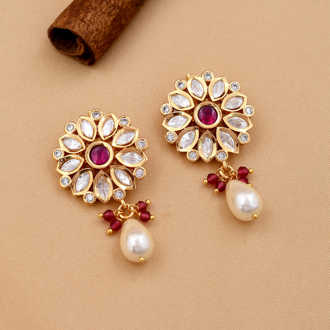 Flower Design Kundan Choker Set