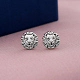 Lion Design 925 Sterling Silver Studs