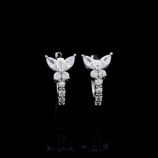 Crystal Rose 925 Sterling Silver Earring